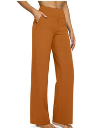 Gebreide High-Waist Broek met Zakken – Comfortabel & Tijdloos