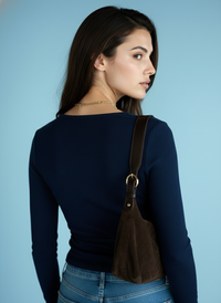 Wrap top met striksluiting