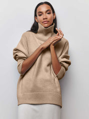 Winter Coltrui Ins Effen Kleur Pullover Met Lange Mouwen Top Dameskleding