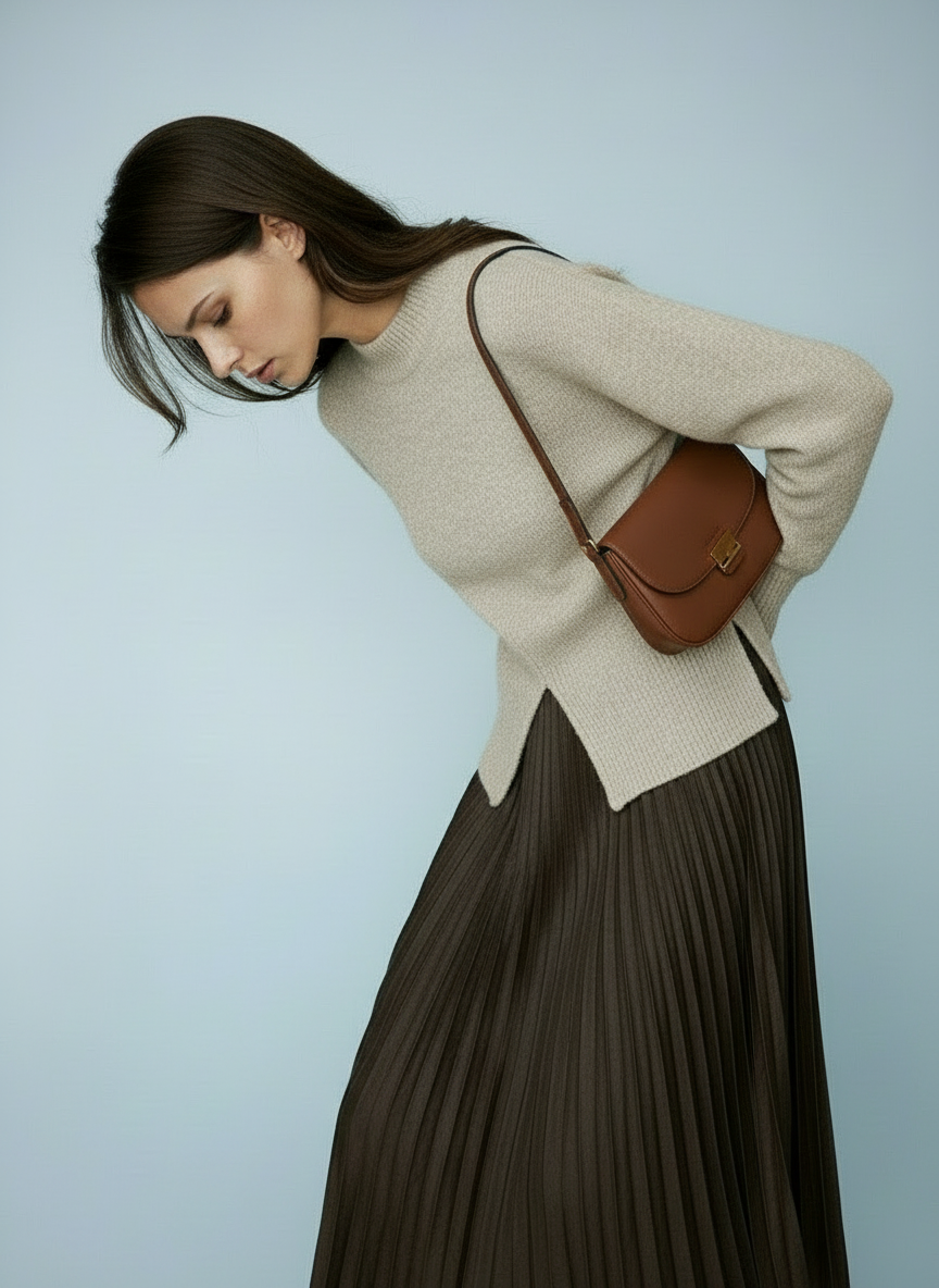 Zachte gebreide trui