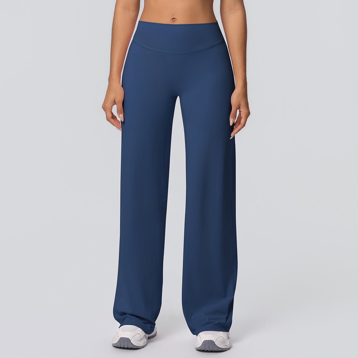 High-Waist Yoga Wide-Leg Pants met Zachte Brushed Finish