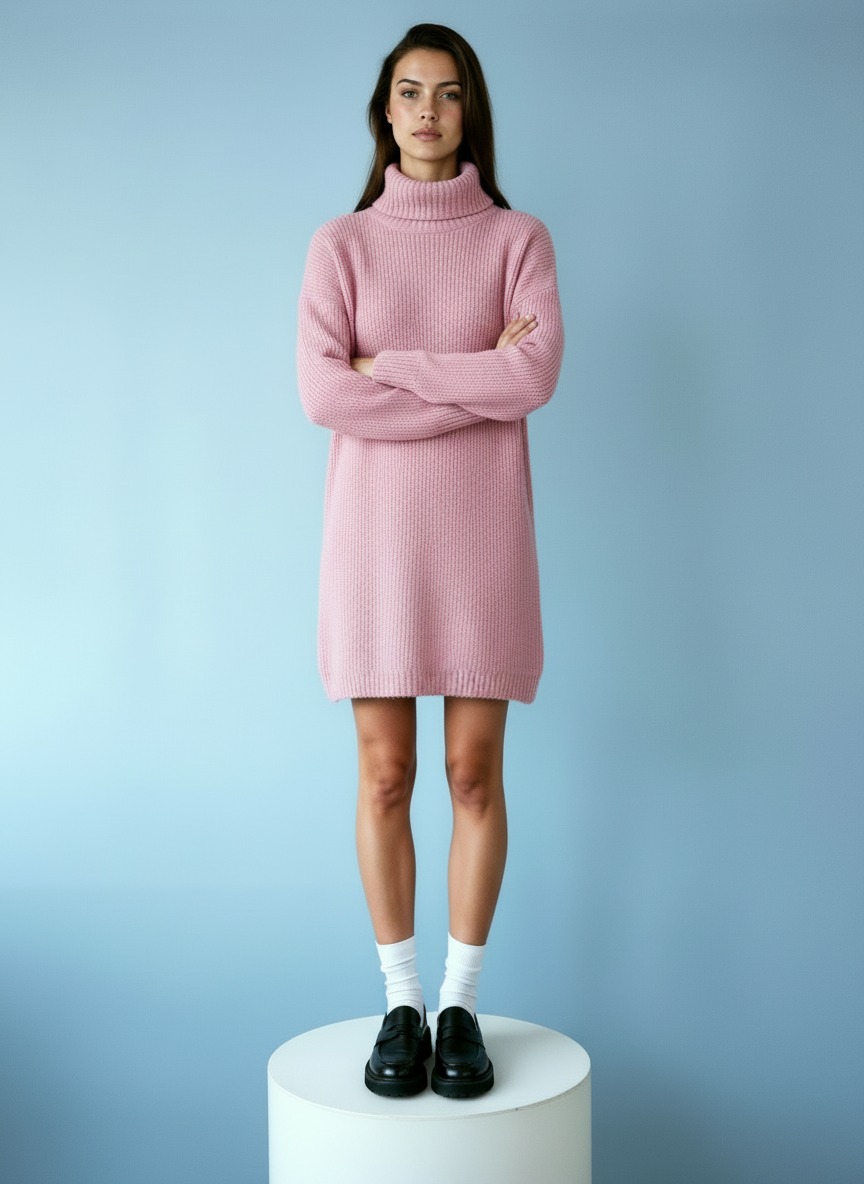 Coltrui Sweaterjurk – Zachte Gebreide Winterjurk met Taille-Detail