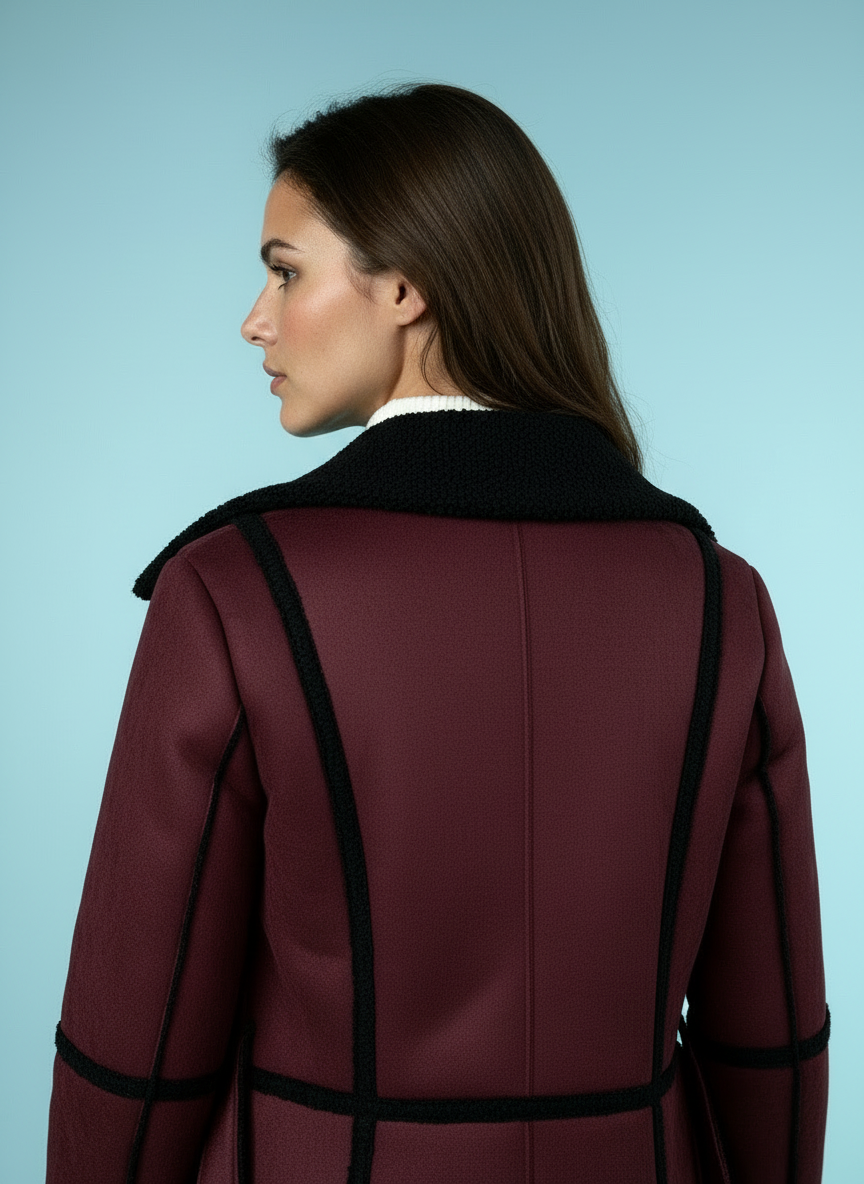 Lange Teddy-Fleece Mantel met Gevoerde Binnenkant – Warm & Stijlvol voor de Winter