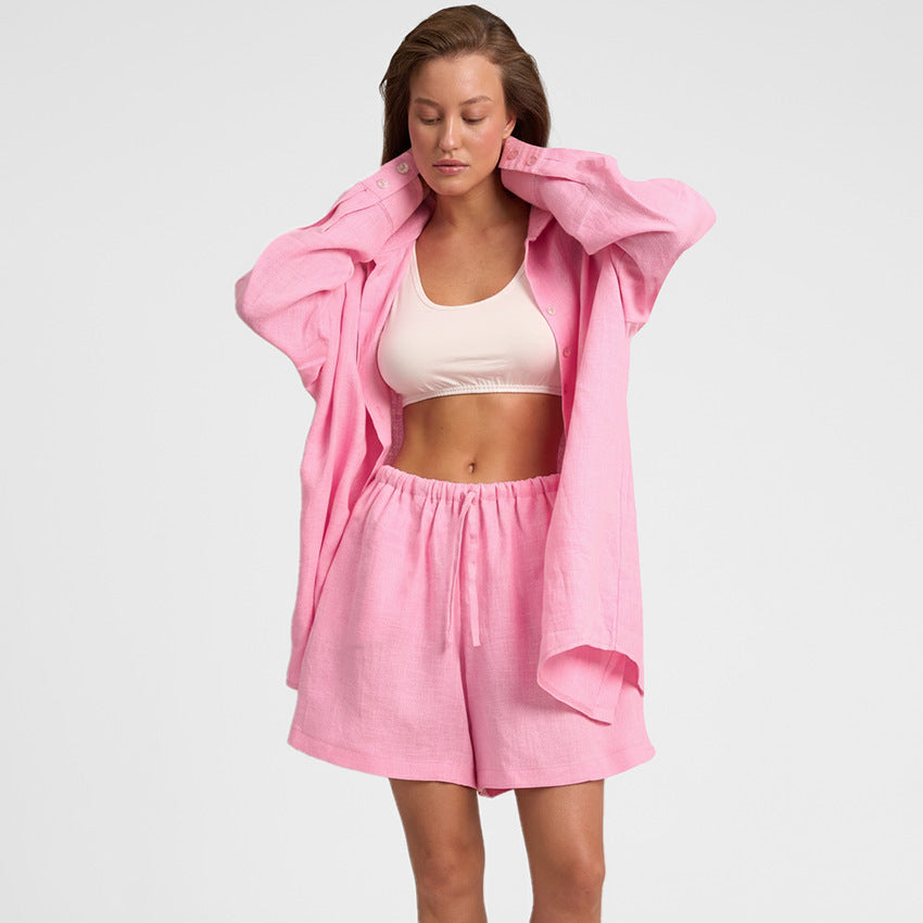 Stijlvolle minimalistische casual damesset met lange mouwen