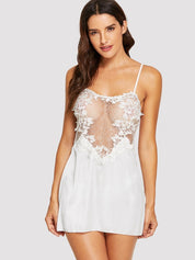 Lace See-Through Camisole Nightdress met Zachte Glans