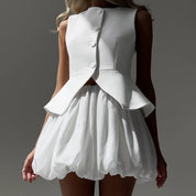 Stijlvol En Minimalistisch Mouwloos Damespak