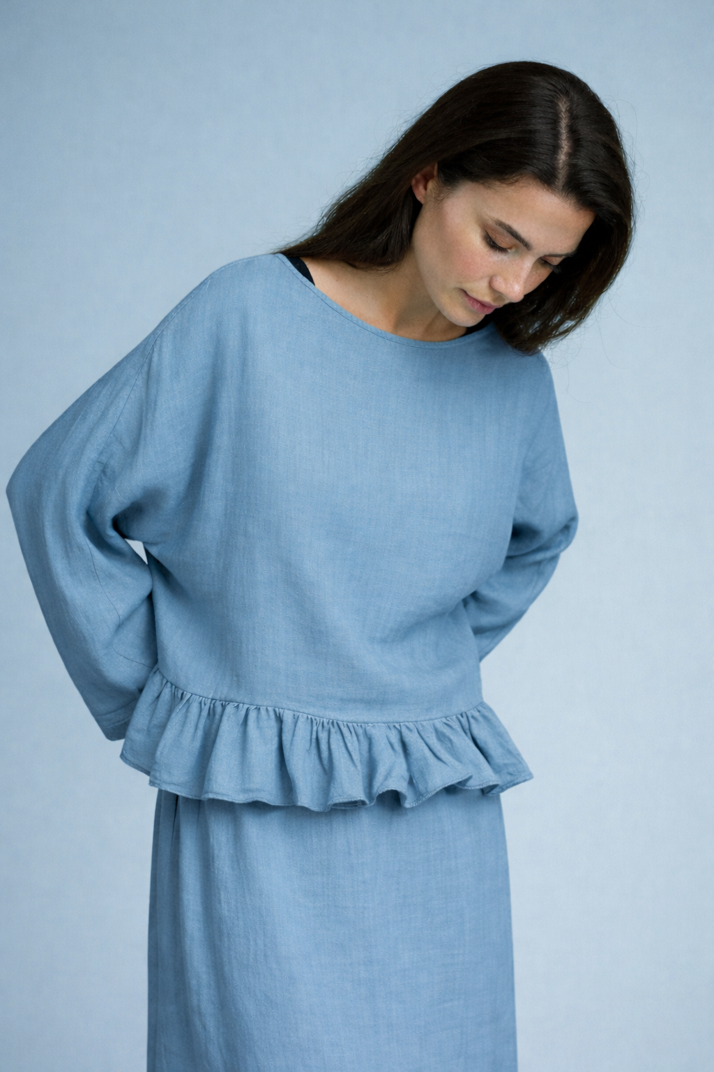 Minimalistische Blouse- en Maxi Rok Set voor Dames