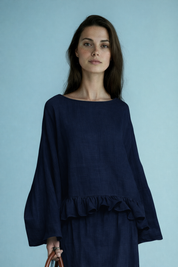 Minimalistische Blouse- en Maxi Rok Set voor Dames