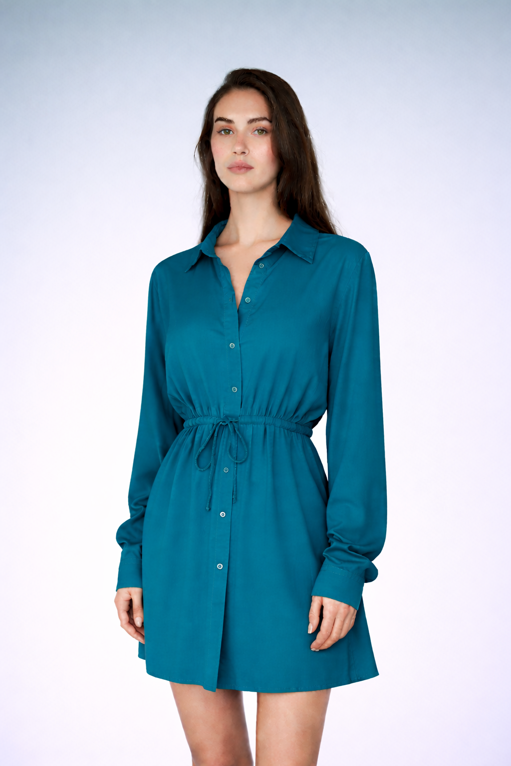 Dames Jumpsuit met Lange Mouwen & Knopen – Shirt Dress Look