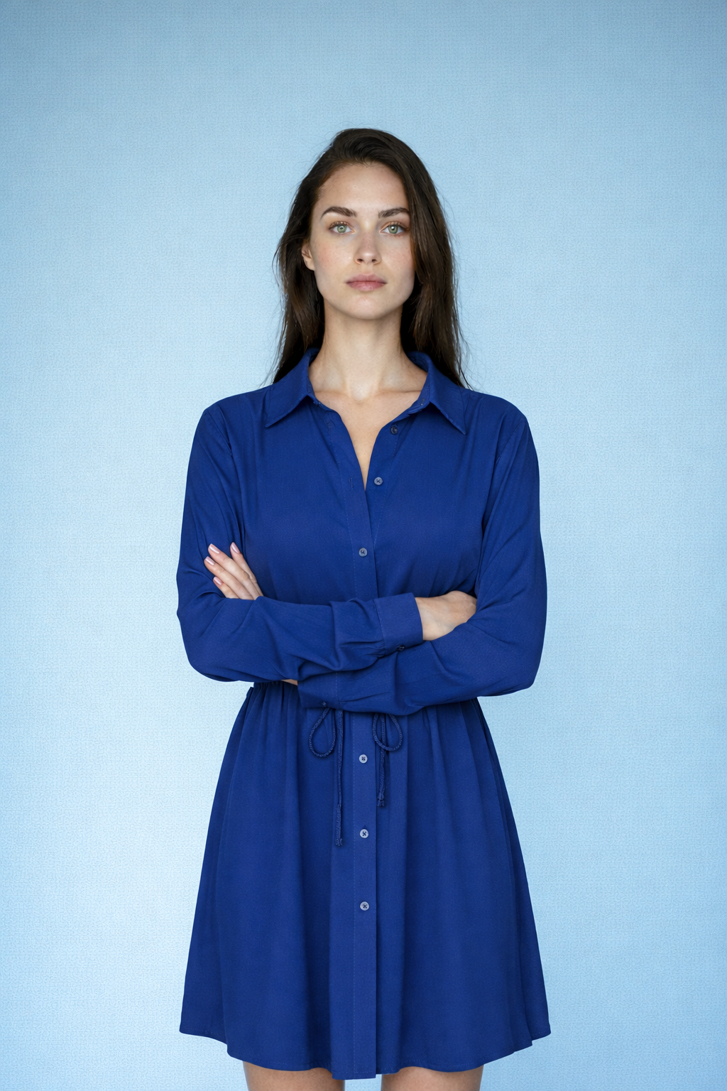 Dames Jumpsuit met Lange Mouwen & Knopen – Shirt Dress Look