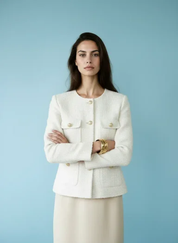 Chanel-Style Tweed Jas – Elegante Franse Dames Blazer