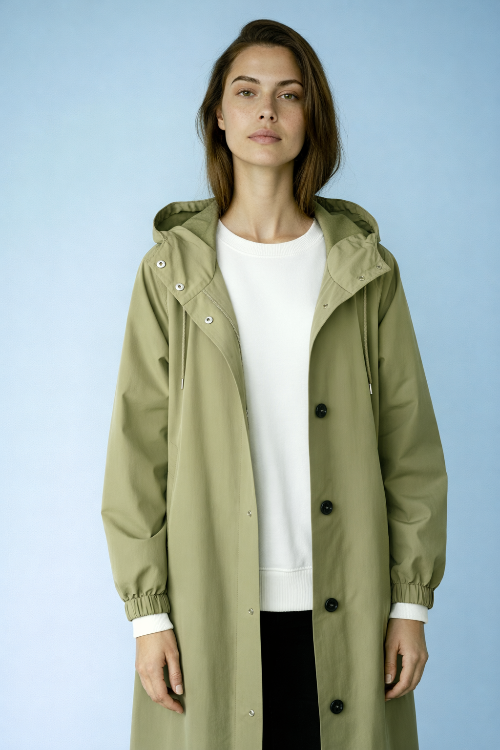 Dames Waterdichte Regen Trenchcoat met Capuchon – Tussenjas voor Lente en Herfst
