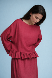 Minimalistische Blouse- en Maxi Rok Set voor Dames