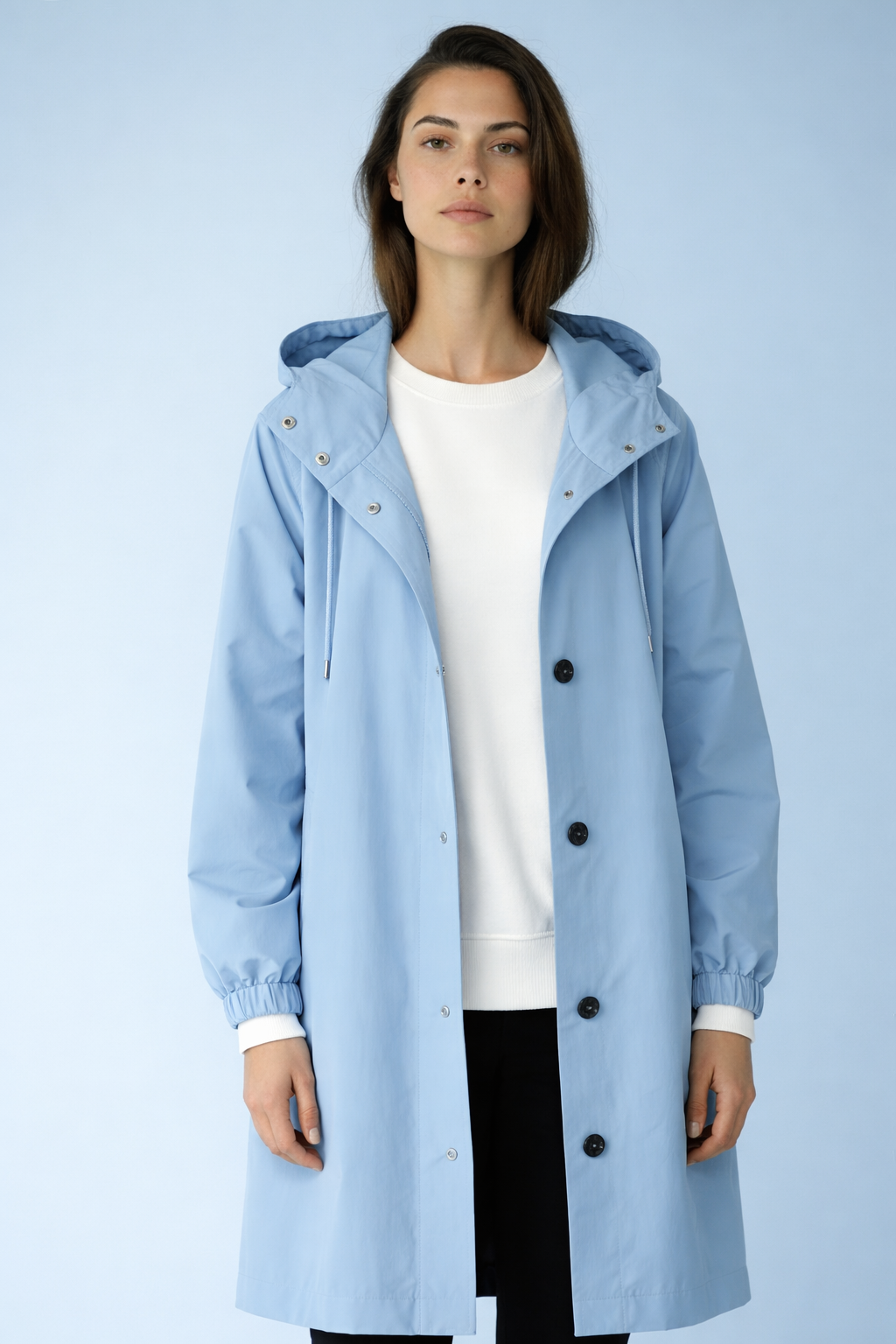 Dames Waterdichte Regen Trenchcoat met Capuchon – Tussenjas voor Lente en Herfst
