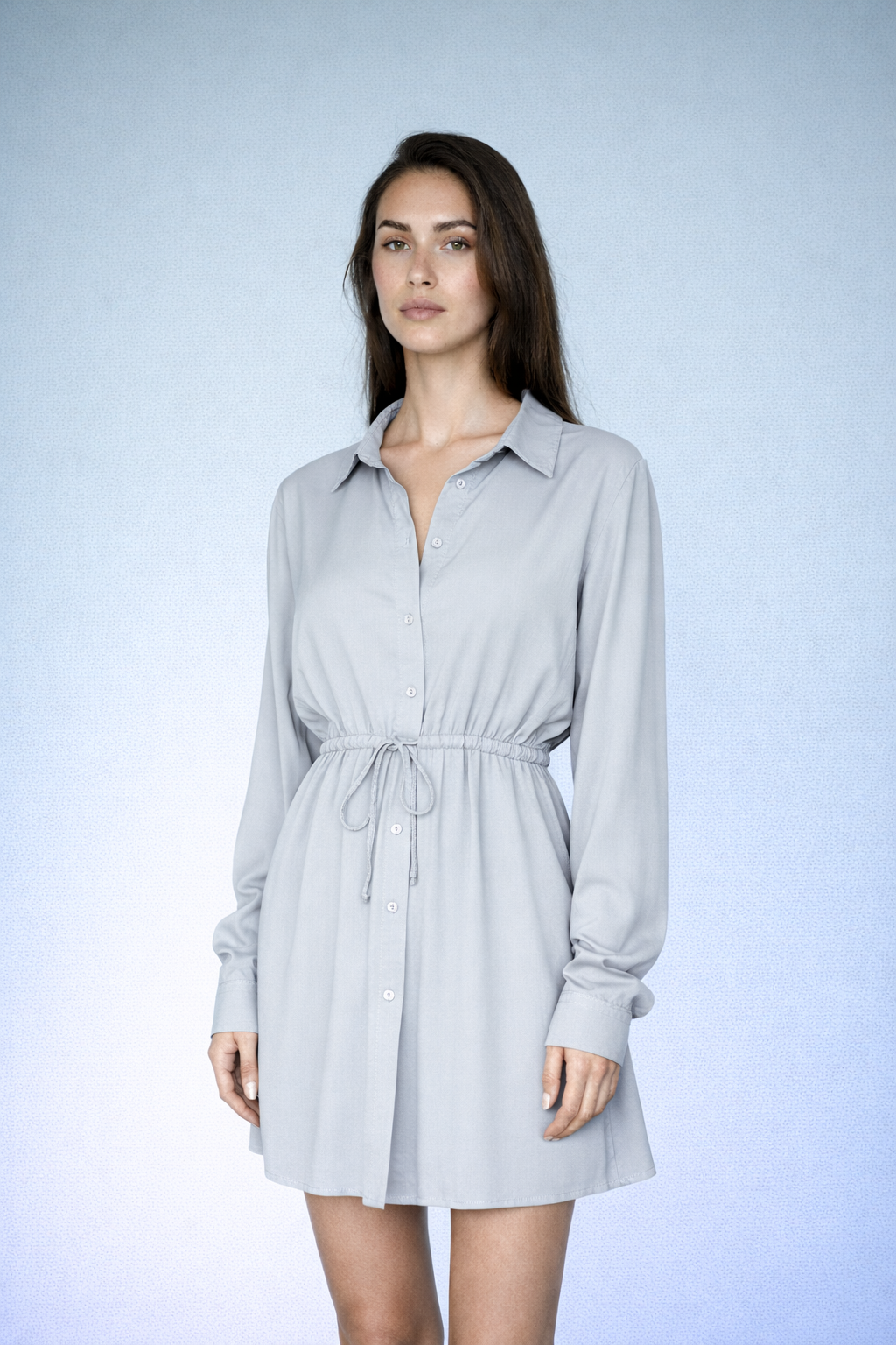 Dames Jumpsuit met Lange Mouwen & Knopen – Shirt Dress Look